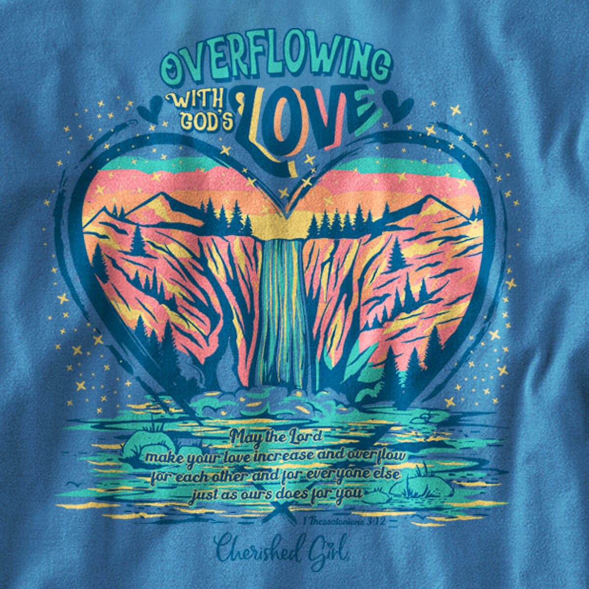 Cherished Girl Womens Long Sleeve T-Shirt Overflowing Love