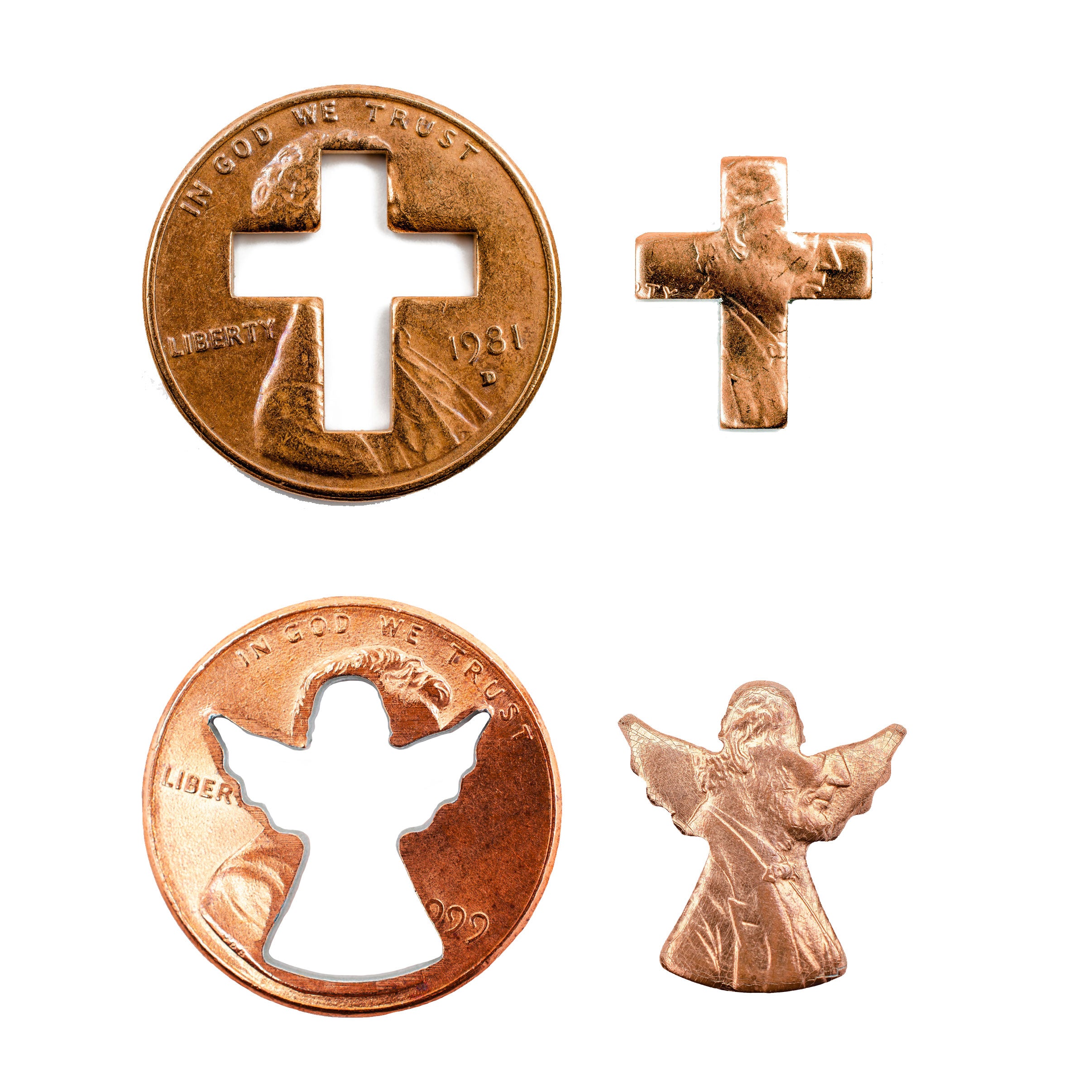 Cross and Angel Pennies from Heaven Duo Deluxe with Cut-Outs