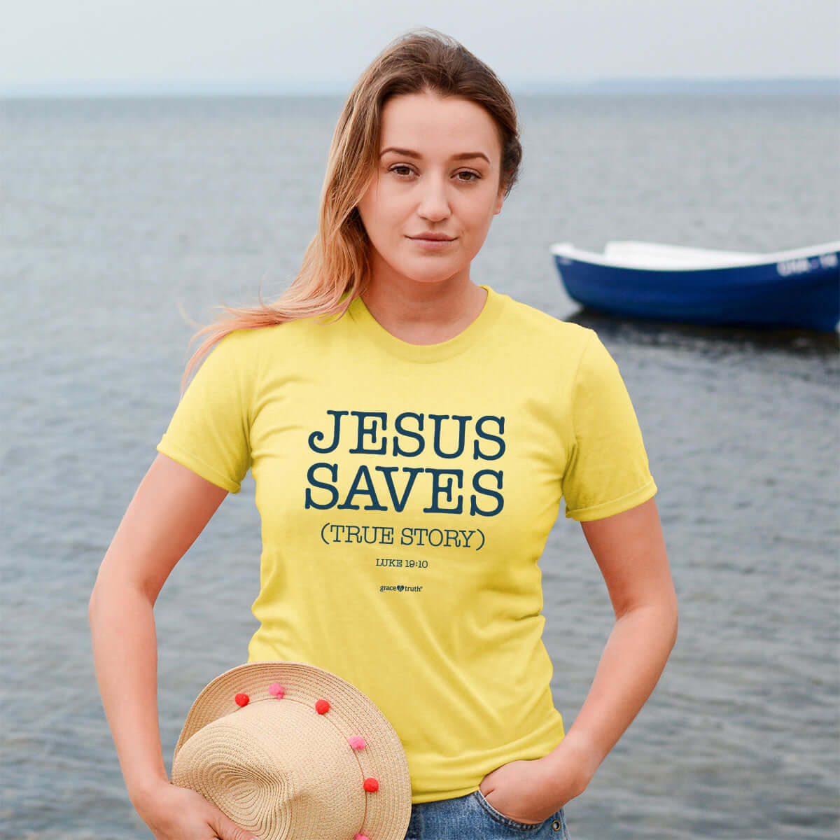 grace & truth Womens T-Shirt Jesus Saves John 11:25