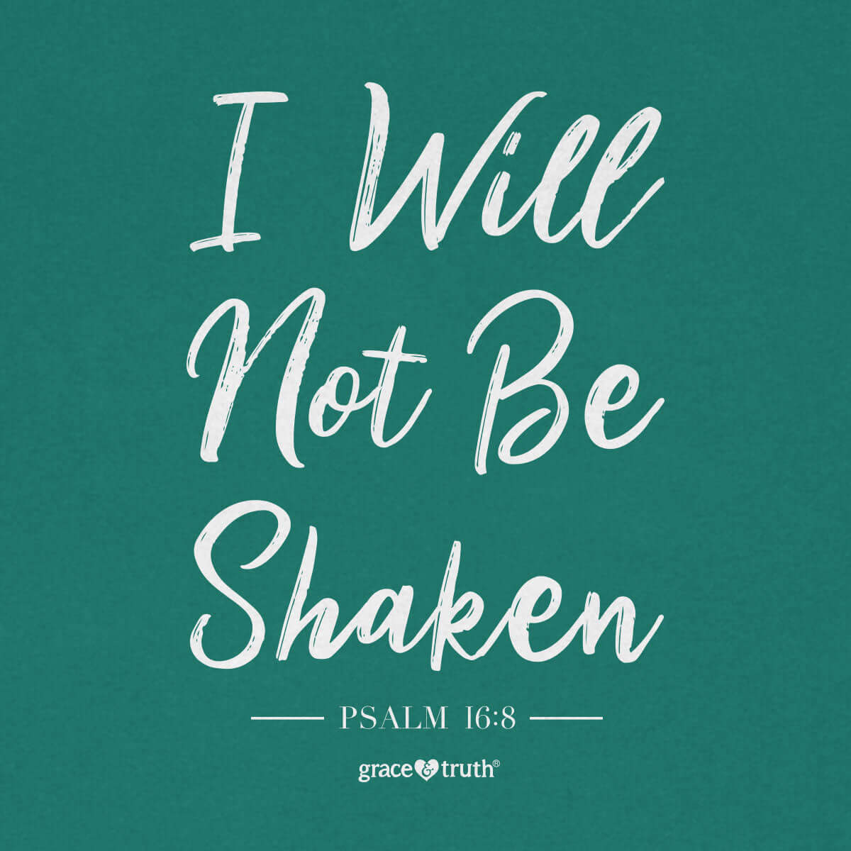 grace & truth Womens T-Shirt I Will Not Be Shaken