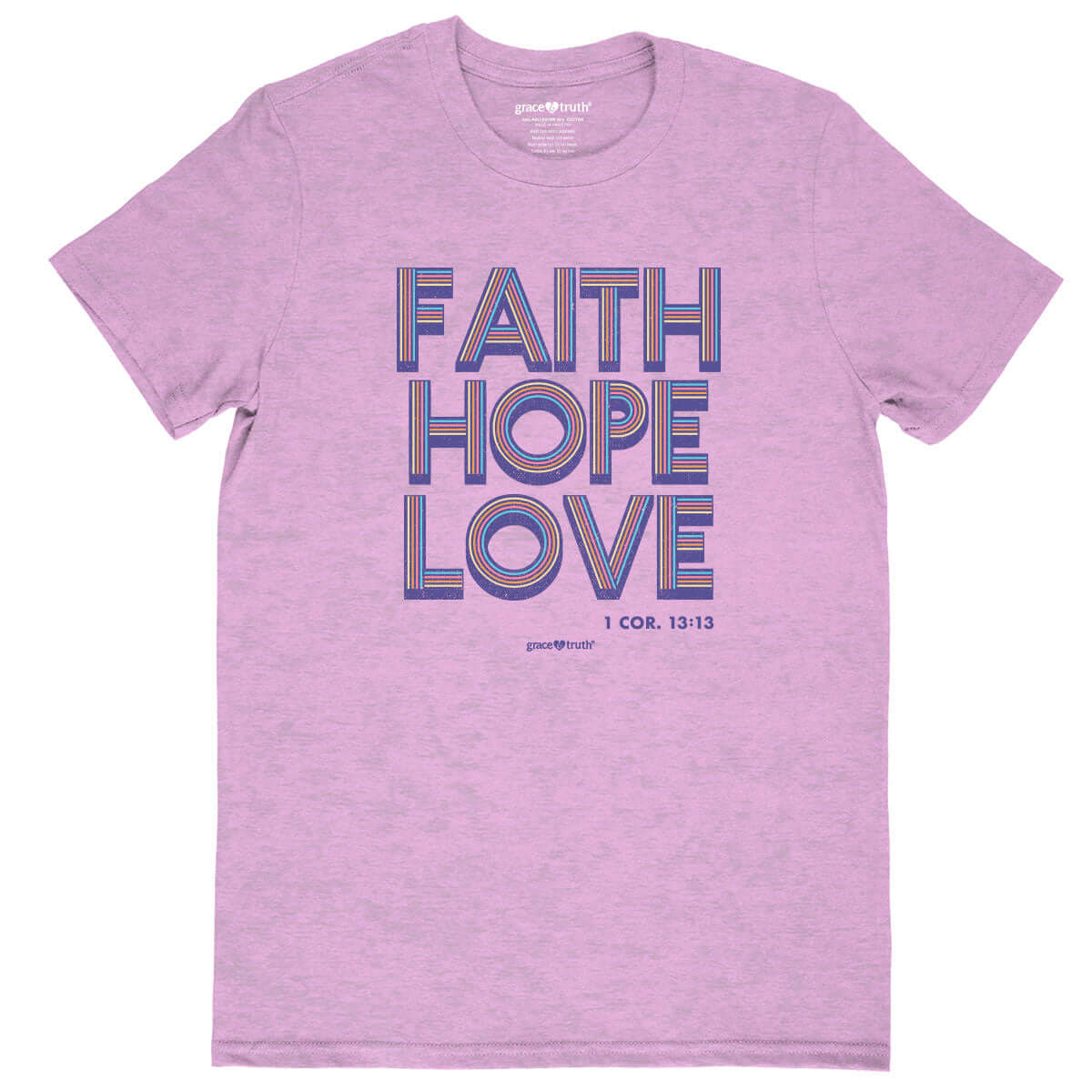 grace & truth Womens T-Shirt Faith Hope And Love