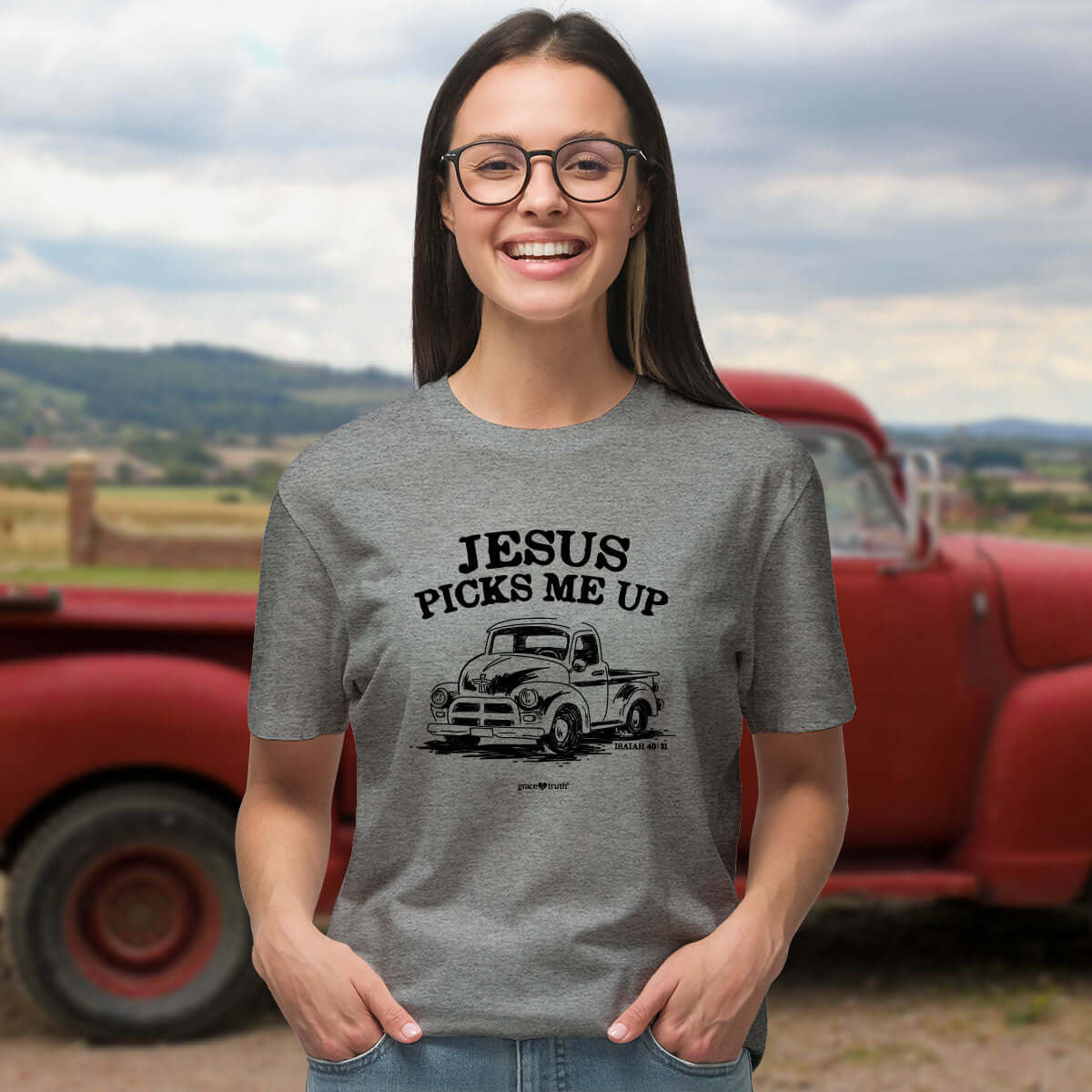 grace & truth Womens T-Shirt Jesus Picks Me