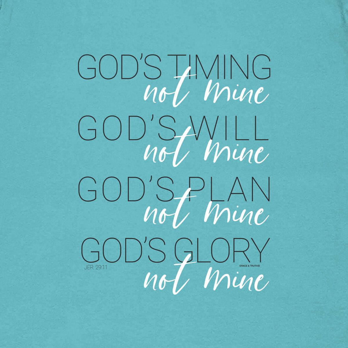 grace & truth® Womens T-Shirt God's Timing™