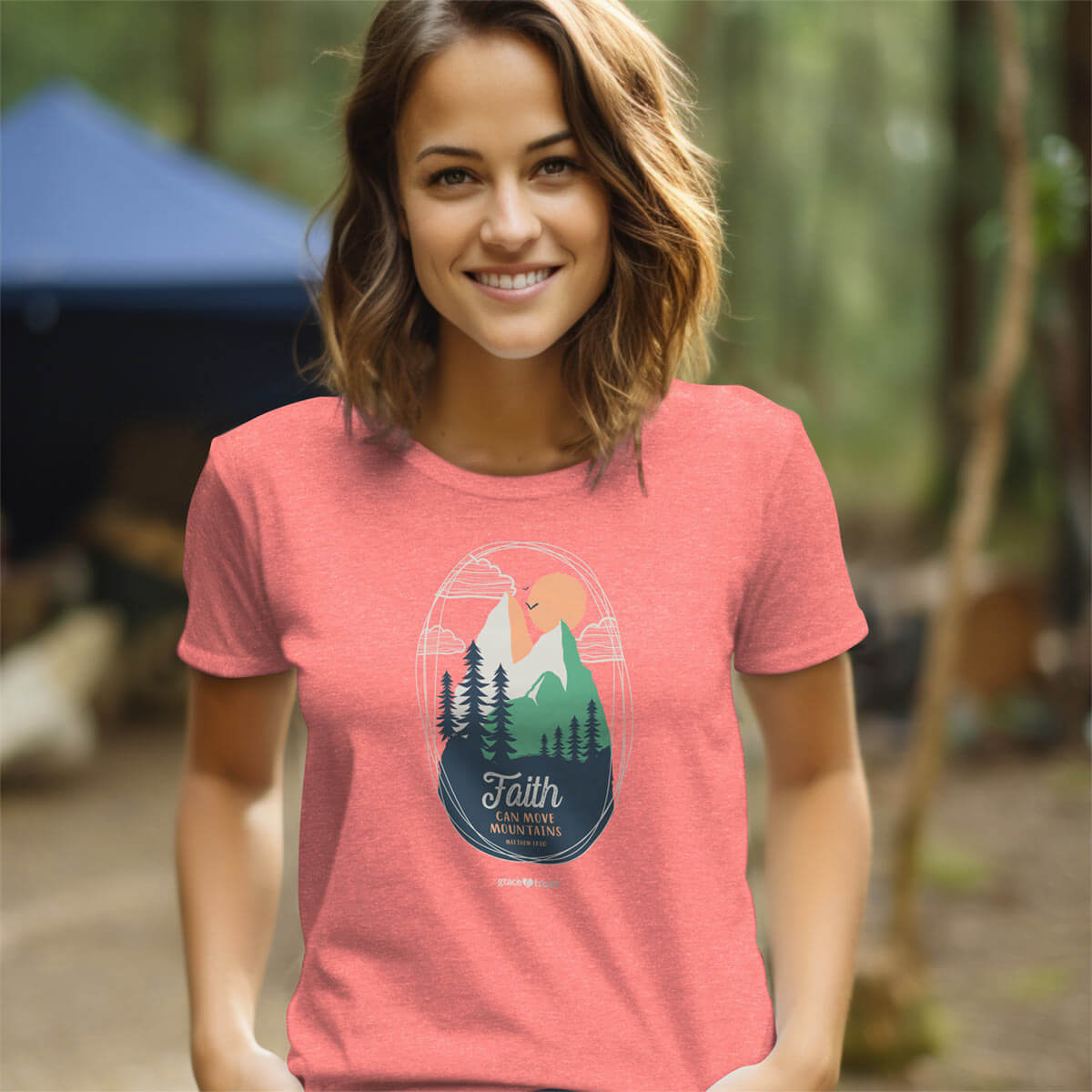 grace & truth Womens T-Shirt Faith Can Move Mountains