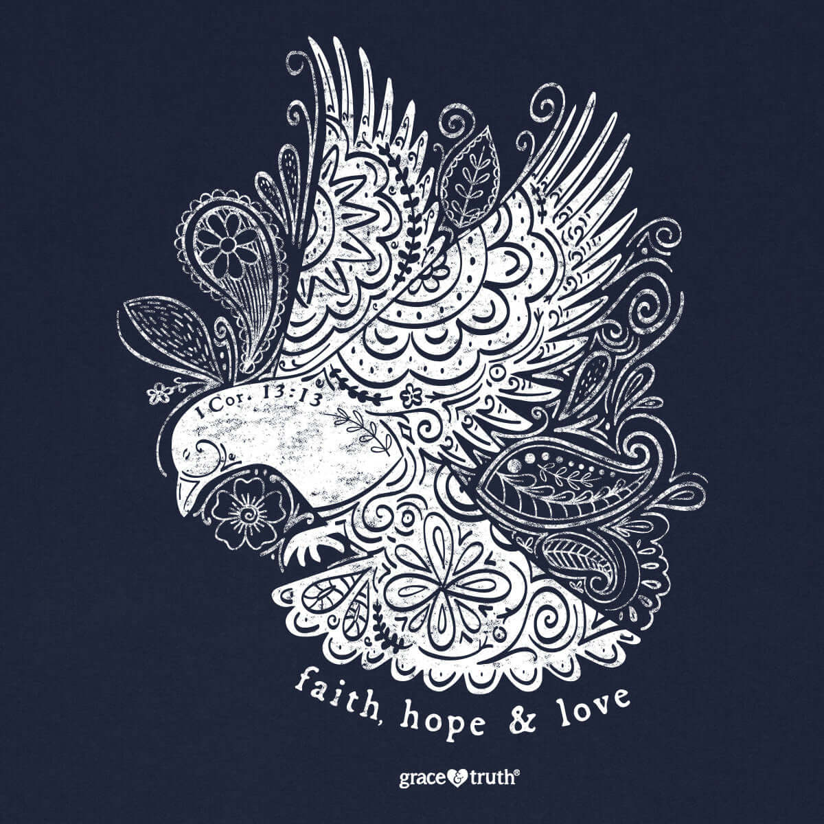 grace & truth Womens T-Shirt Dove