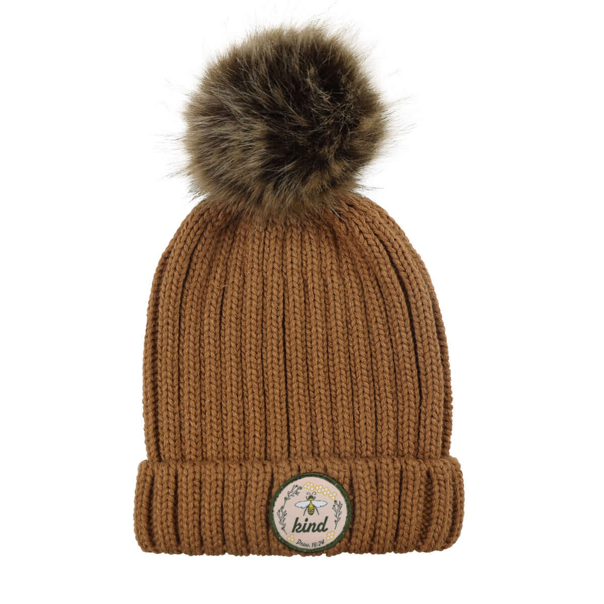 grace & truth Womens Pom Pom Beanie Be Kind