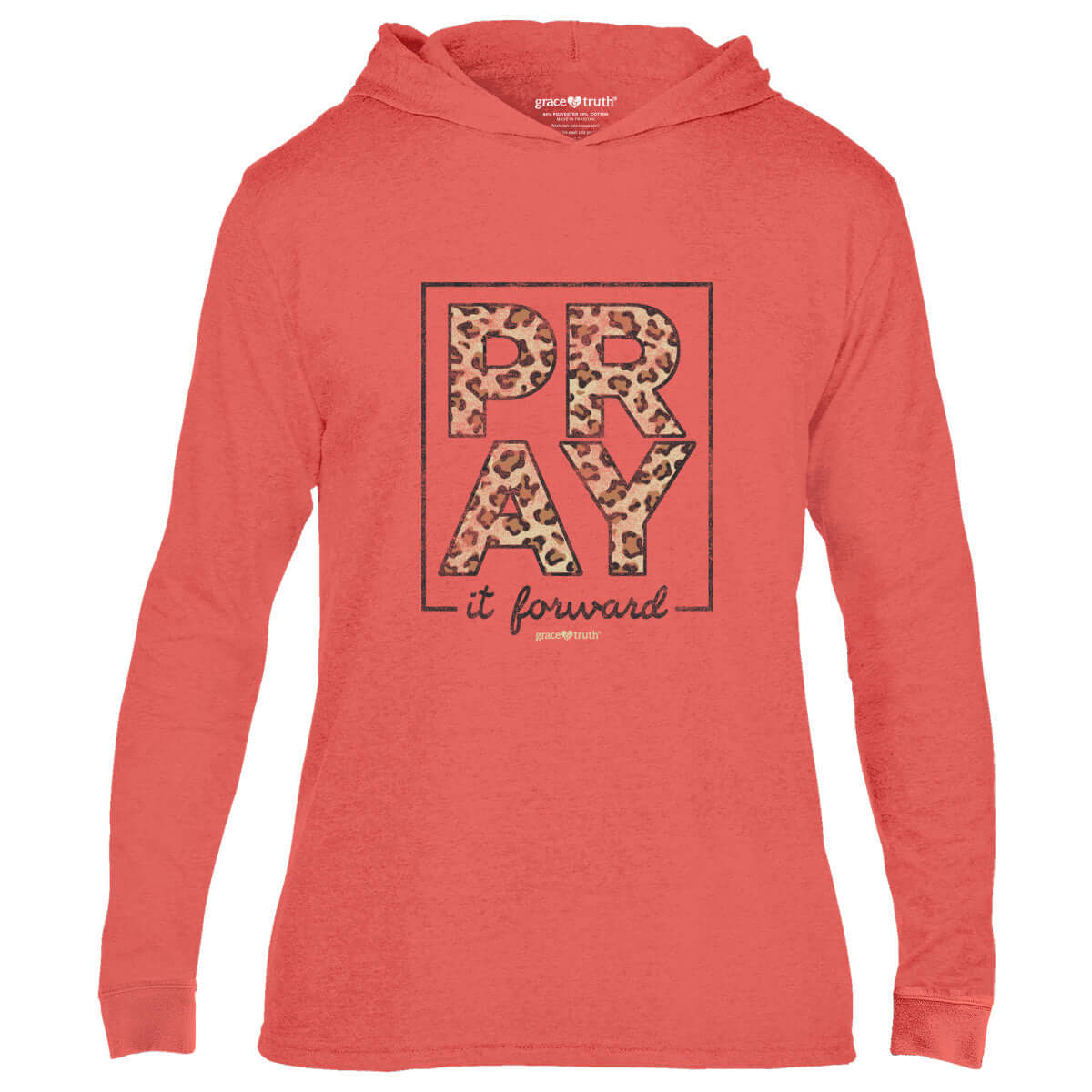 grace & truth Womens Hooded T-Shirt Pray It Forward