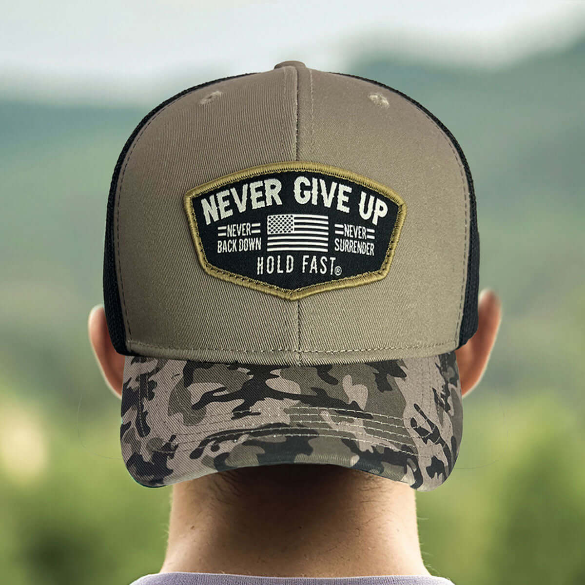 HOLD FAST Mens Cap Never Give Up