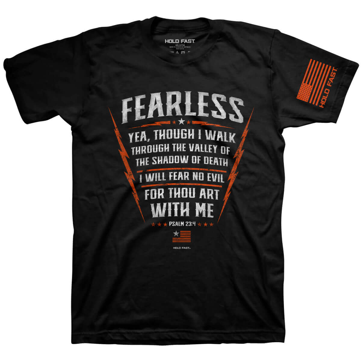 HOLD FAST Mens T-Shirt Fearless Psalm 23:4