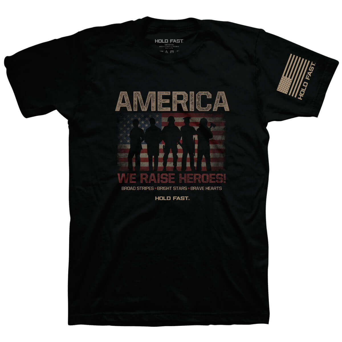 HOLD FAST Mens T-Shirt American Heroes