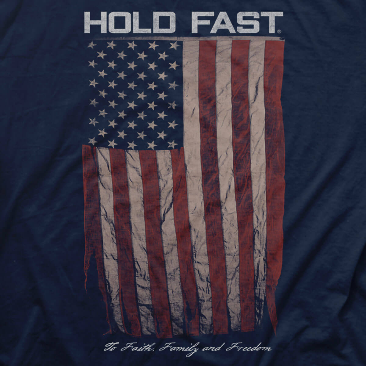 HOLD FAST Mens T-Shirt Battle Flag