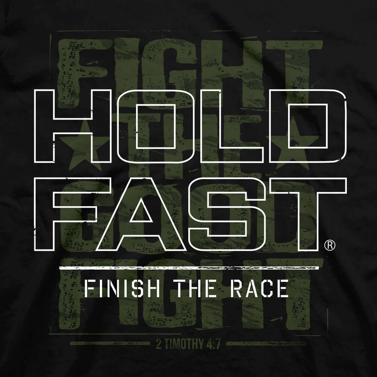 HOLD FAST Mens T-Shirt Finish The Race