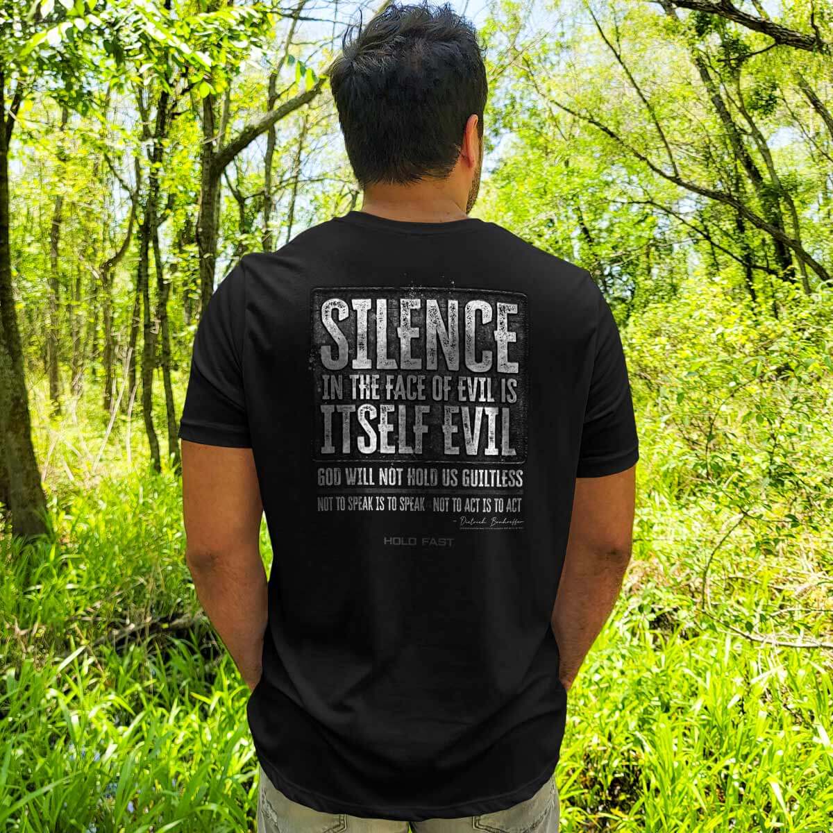 HOLD FAST Mens T-Shirt Silence By Bonhoeffer