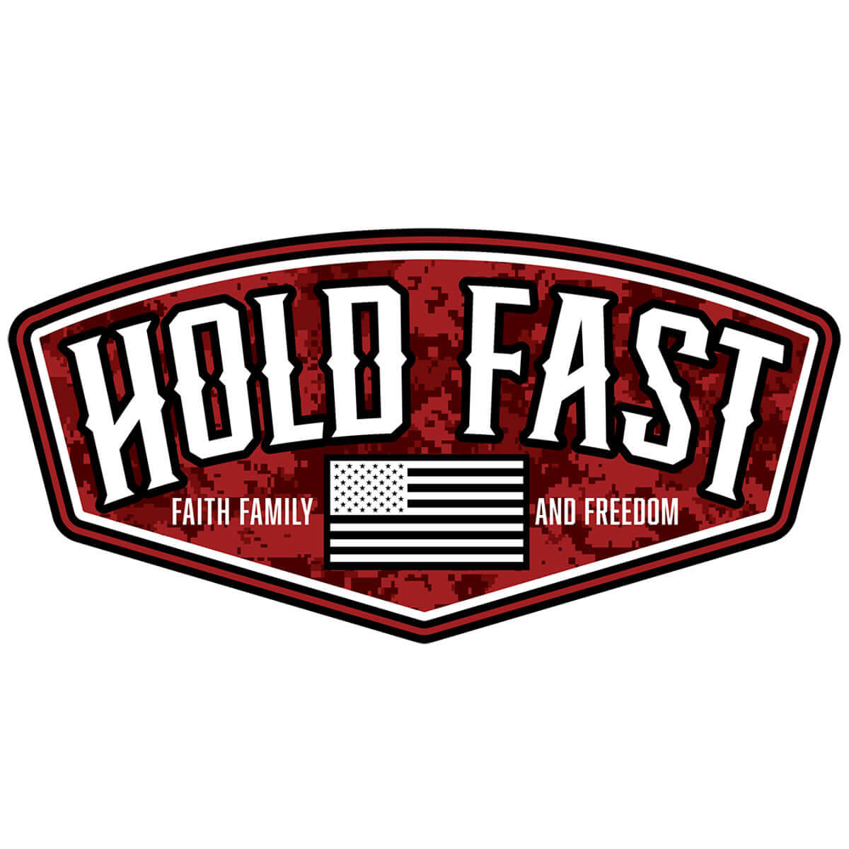 HOLD FAST Sticker Camo Badge