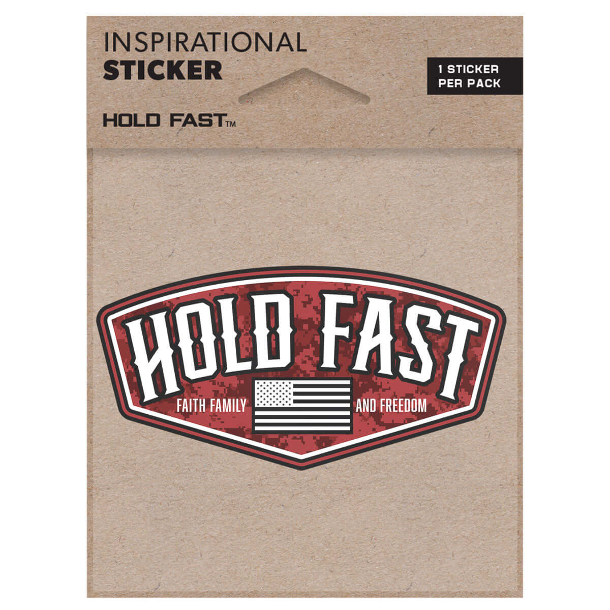 HOLD FAST Sticker Camo Badge