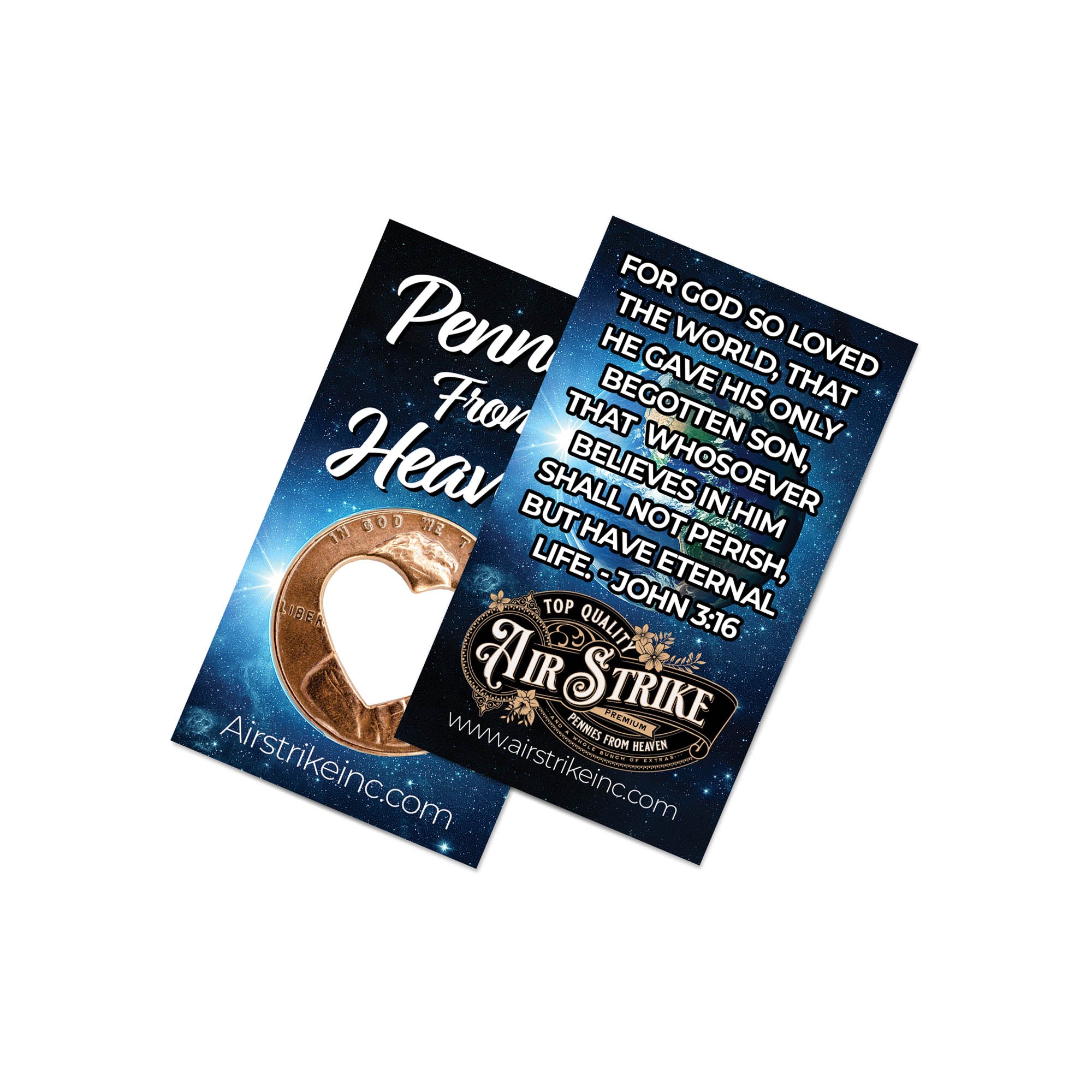 Heart Pennies From Heaven Card - John 3:16