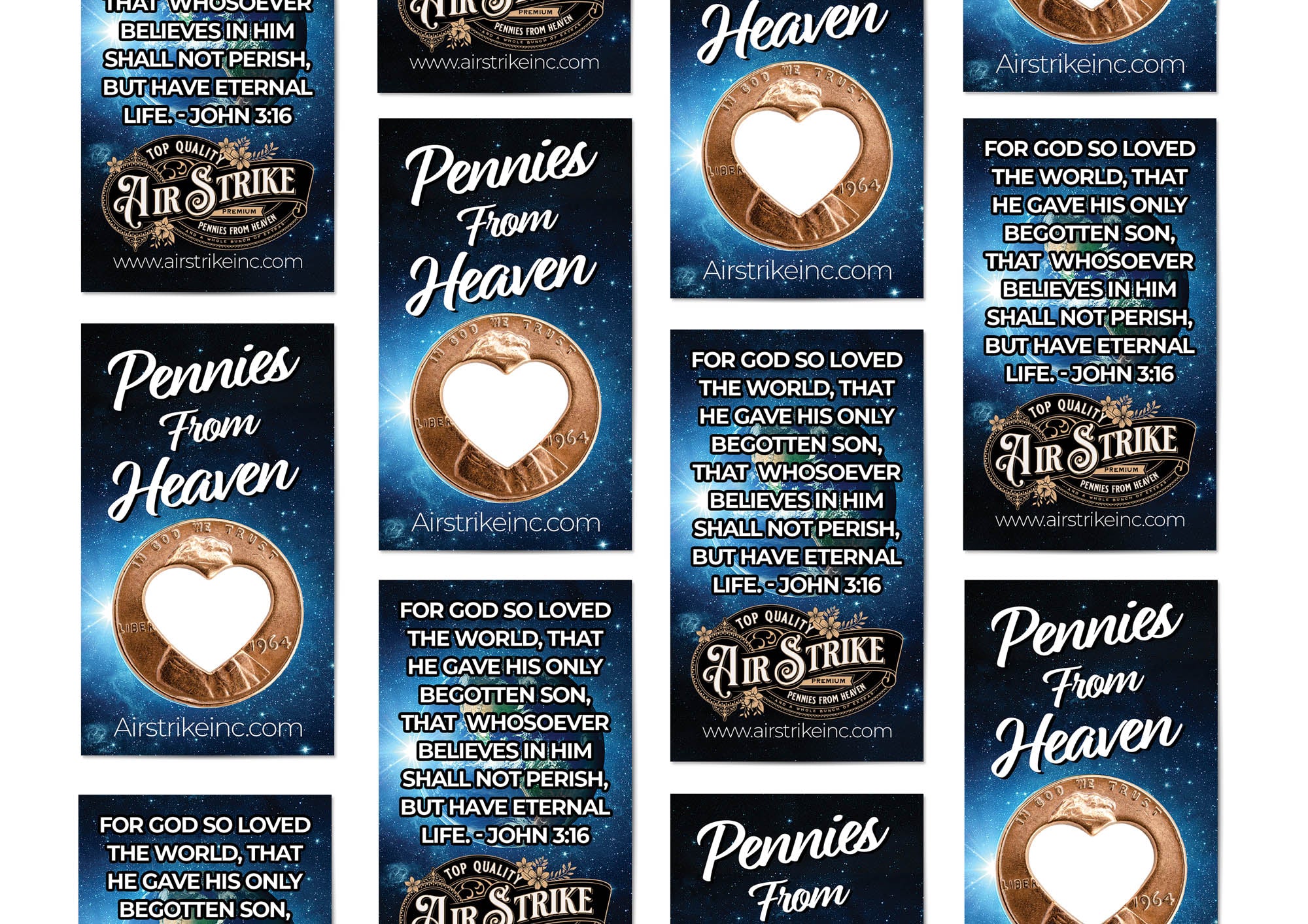 Heart Pennies From Heaven Card - John 3:16