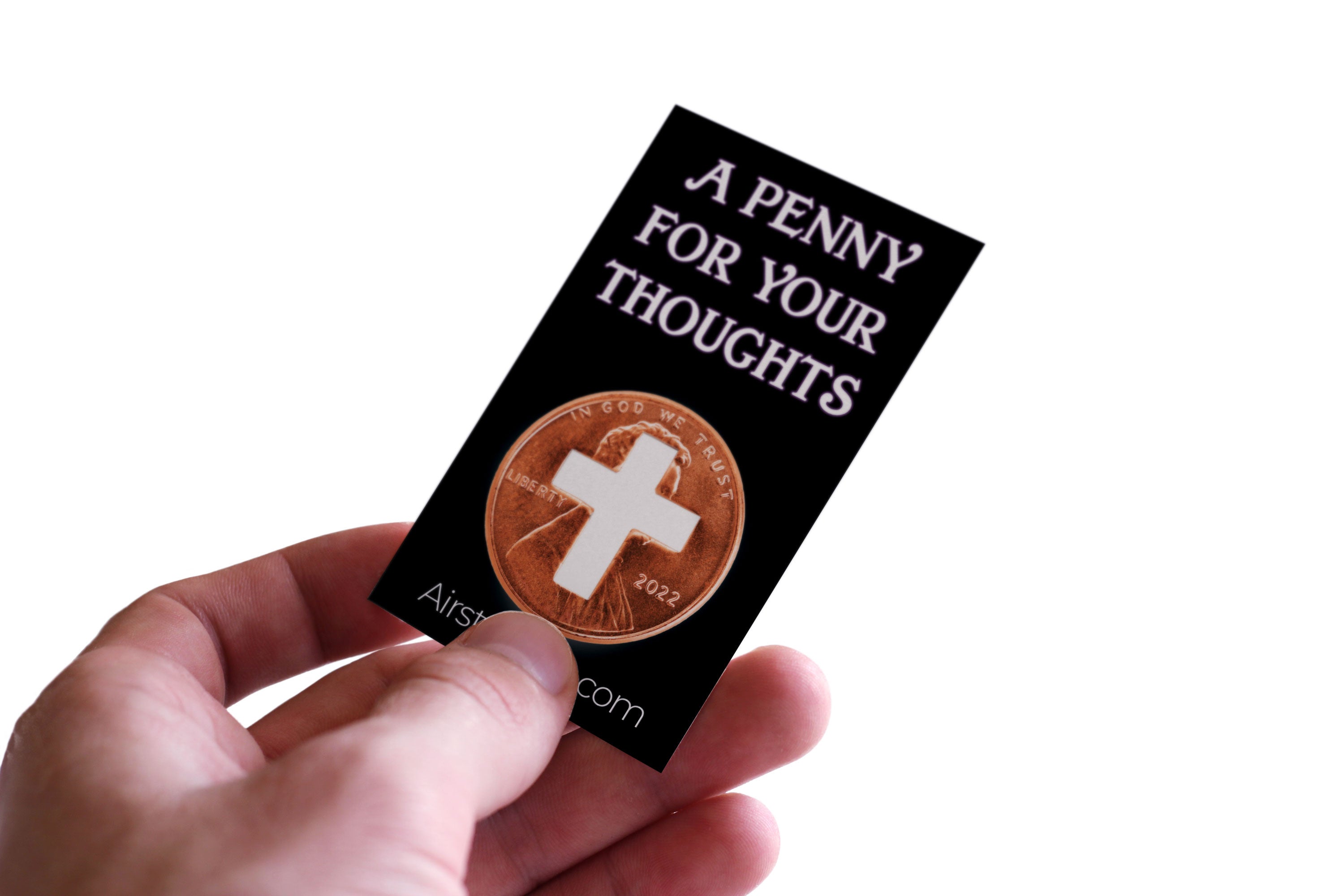 Cross Pennies From Heaven Card - A Penny For Your Thoughts