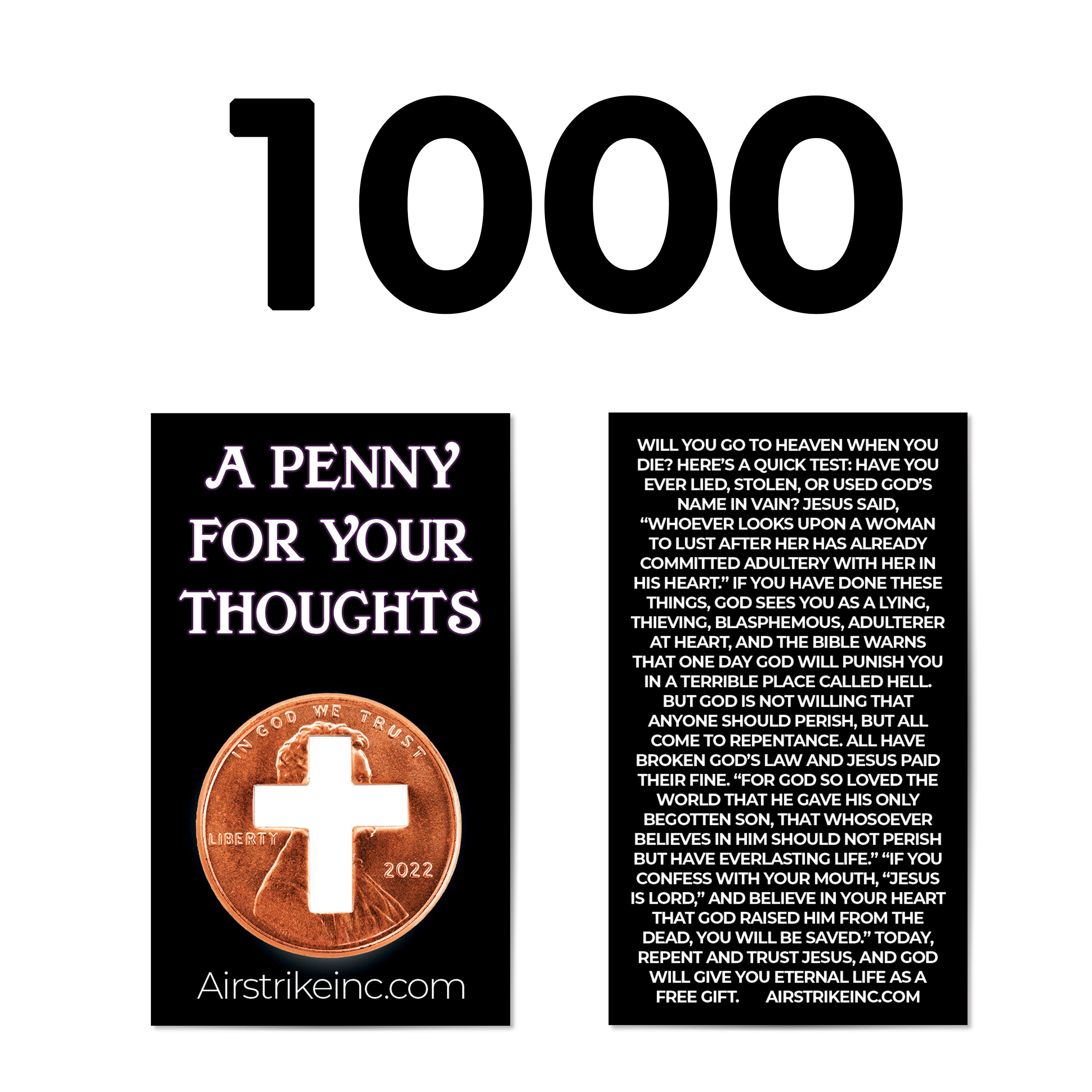 Cross Pennies From Heaven Card - A Penny For Your Thoughts