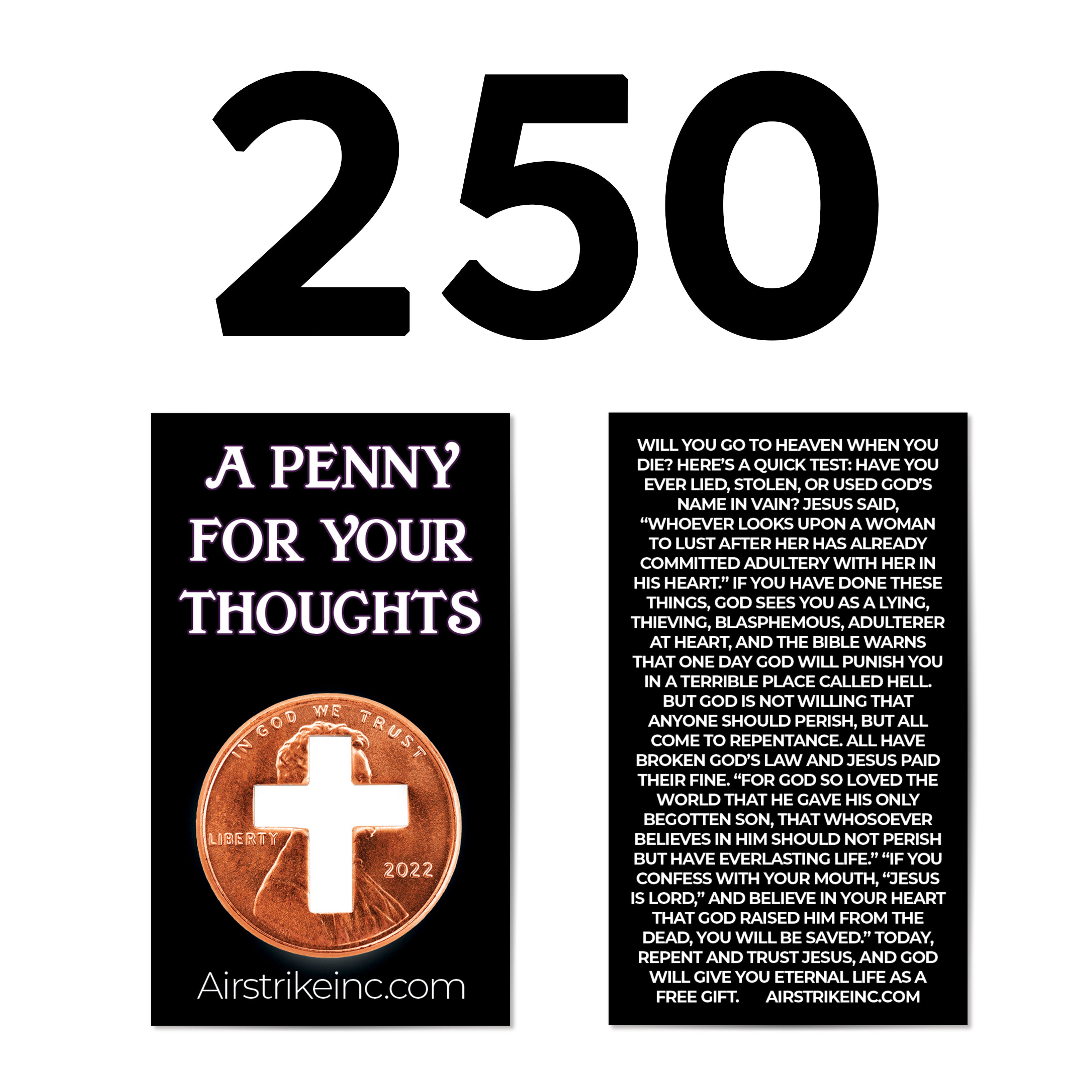 Cross Pennies From Heaven Card - A Penny For Your Thoughts