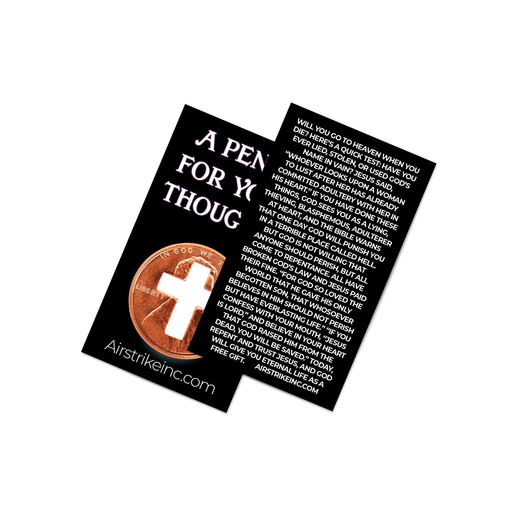 Cross Pennies From Heaven Card - A Penny For Your Thoughts